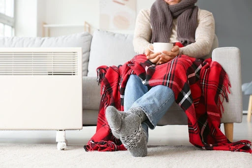 Man With COPD sitting with blanket