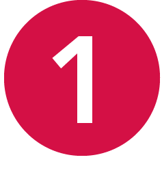 Graphic icon of the number one.