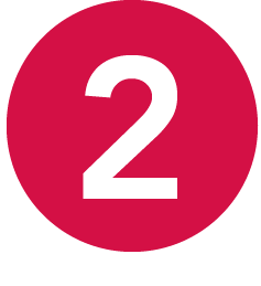 Graphic icon of the number two.