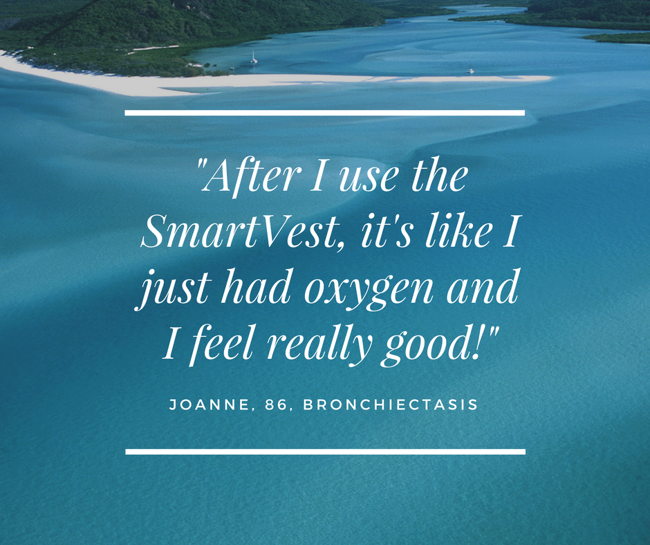 After I use the SmartVest, it's like I just had oxygen and I feel really good!