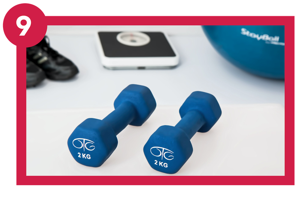 Weights and a scale