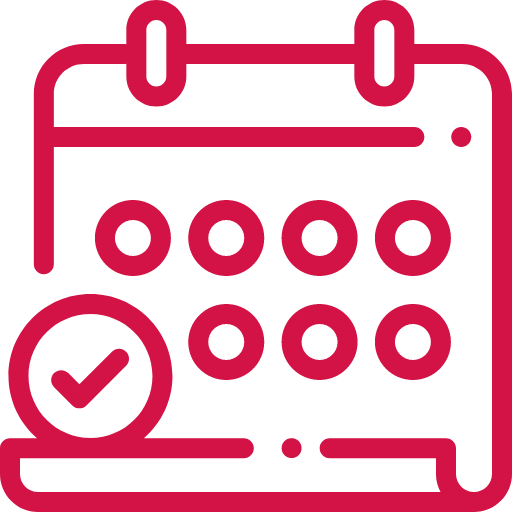 A graphic icon of a calendar