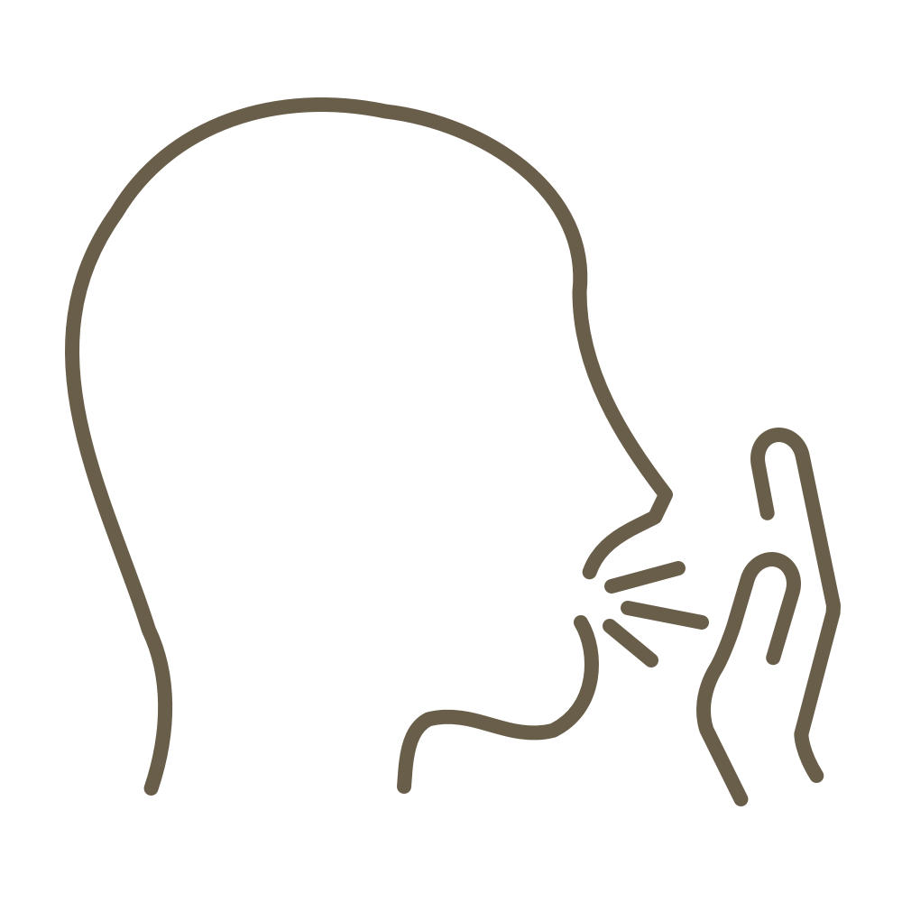 A common symptom of impaired airway clearance is a chronic cough that produced mucus.