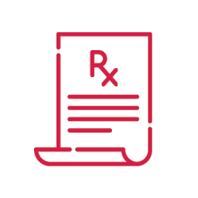 Graphic icon of prescription form.
