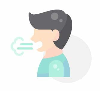 COPD patient performing a Spirometry test.
