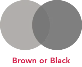 Brown or Black Phlegm Overlapping Circles 