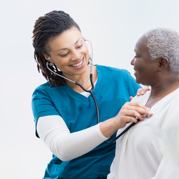Doctor checking lungs before chest physiotherapy