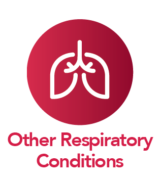 Graphic icon of lungs.