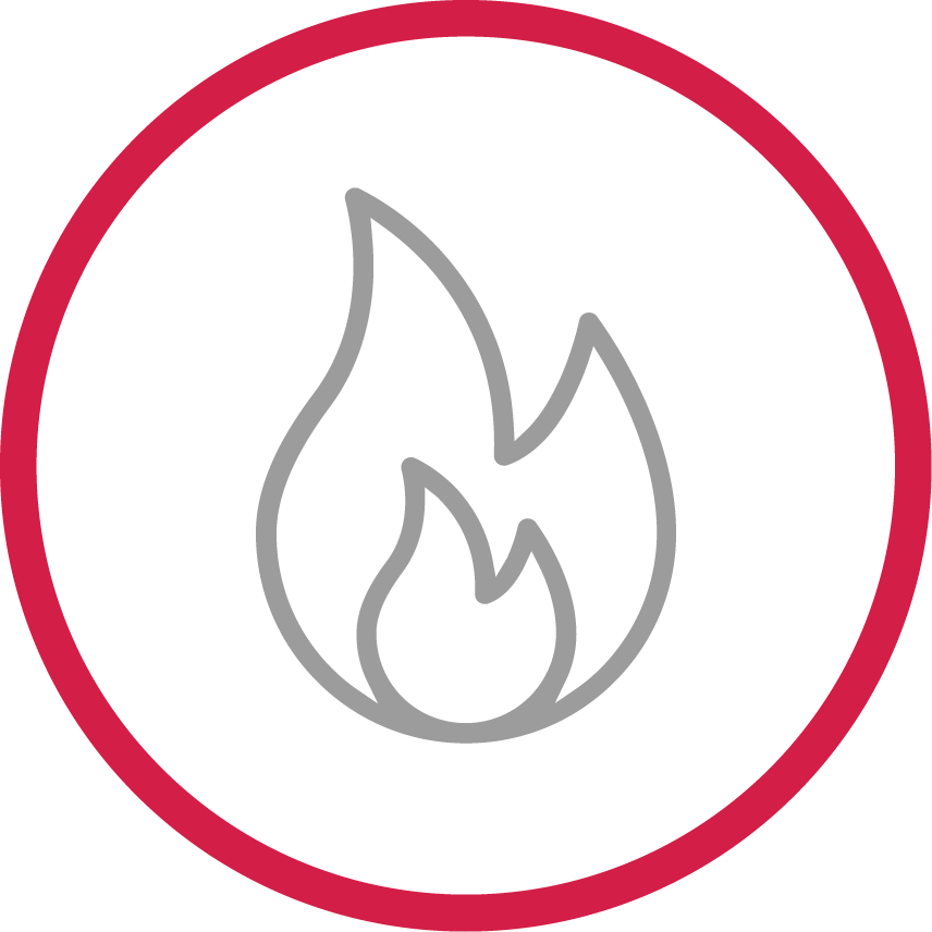 Graphic icon of inflammation.
